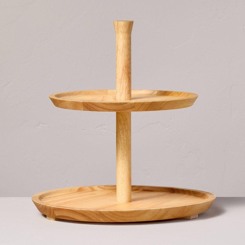 2-Tier Rubberwood Serving Tray - Hearth & Hand™ with Magnolia