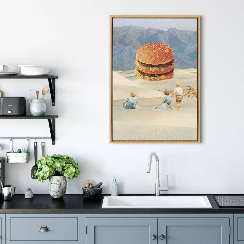 23" x 33" Sylvie Desert Mirage by Sarah Eisenlohr Framed Wall Canvas Natural - Kate & Laurel All Things Decor: Modern Style, Plastic Frame