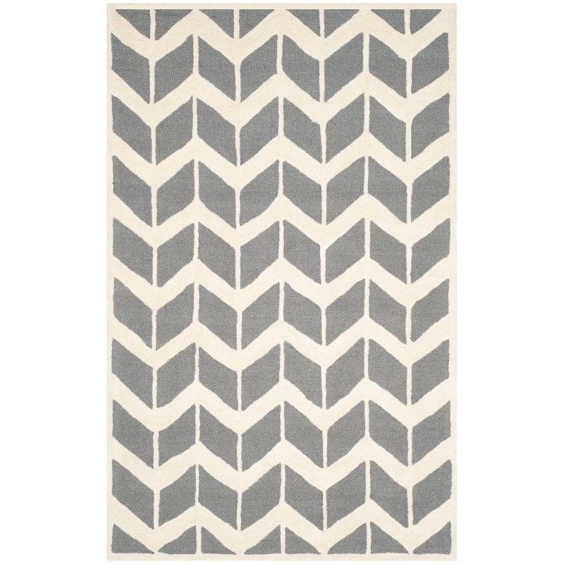 Cambridge CAM718 Tufted Indoor Area Rug - Dark Grey/Ivory - 9'x12' - Safavieh