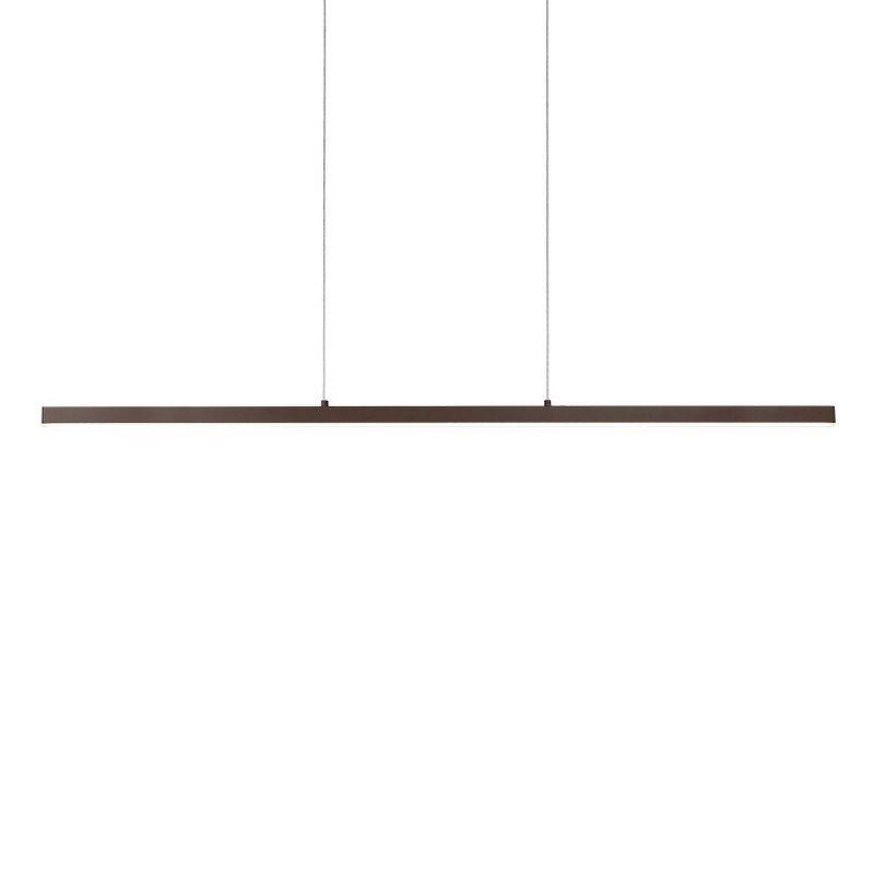 Vega Slim 56" Black LED Kitchen Island Pendant with Brushed Nickel Accents