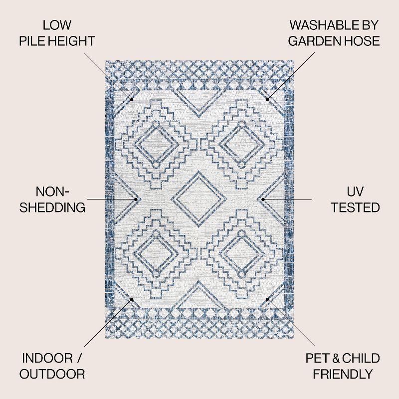 Marokko Diamond  Medallion Indoor/Outdoor Area Rug - JONATHAN Y