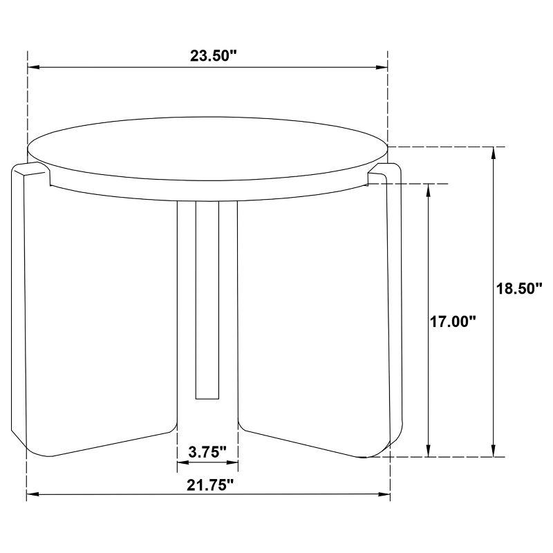 Coaster Home Furnishings Cordova Round Solid Wood End Table Black