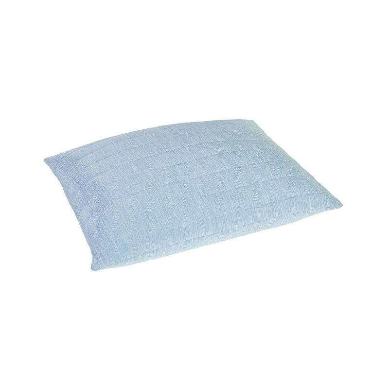 Allied Home King Medium Machine Washable Below 0 Quilted Cooling Bed Pillow Heathered Blue