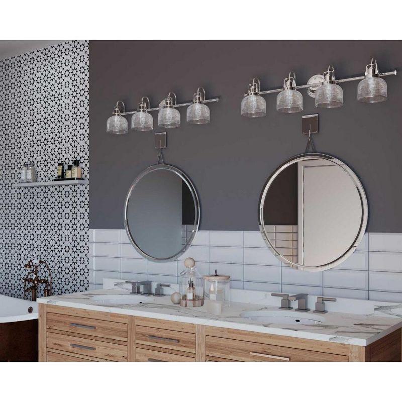 Rosser 4 Light Transparent Dimmable Vanity Light