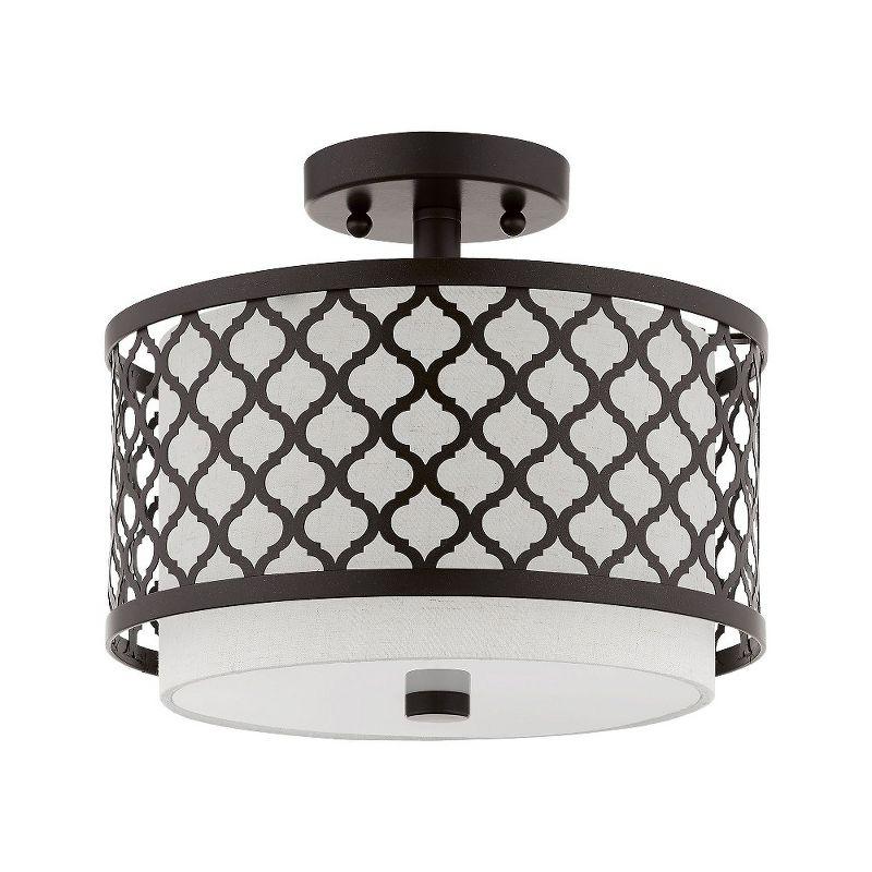 Livex Lighting Arabesque 2 - Light Semi-Flush Mount in  English Bronze