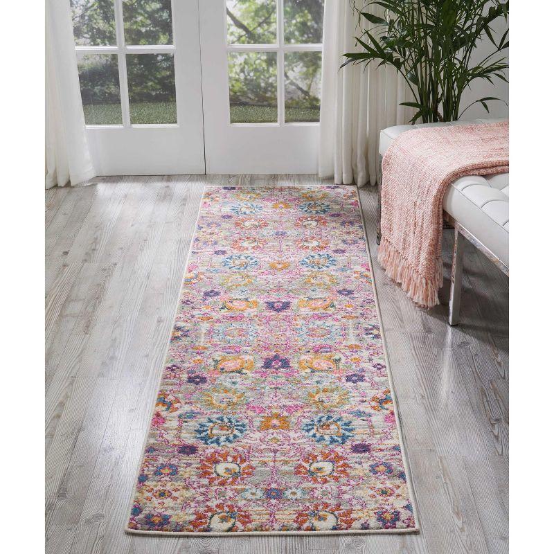 Nourison Passion Bohemian Indoor Rug Silver 2'2" x 7'6"