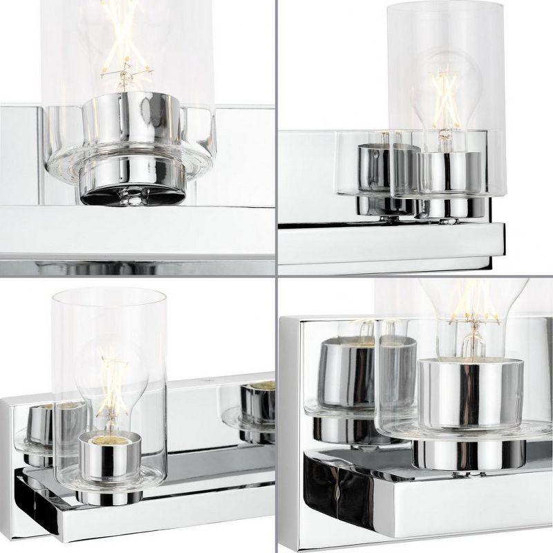 Progress Lighting Goodwin 4-Light Vanity Light, Polished Chrome, Clear Glass Shades