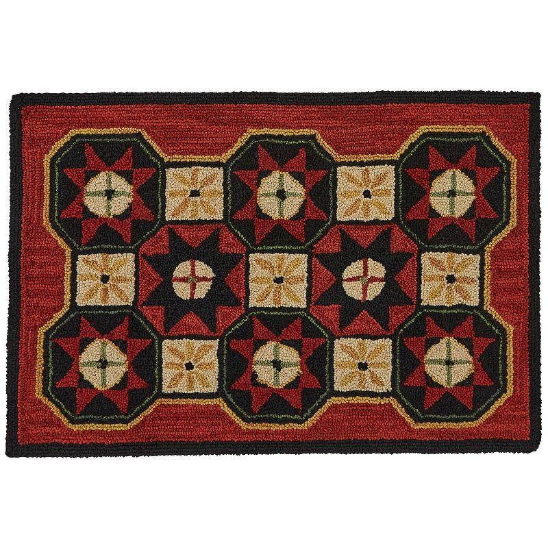 Park Designs Folk Star Hooked Rug 2' x 3'