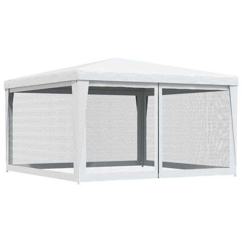 vidaXL Vinyl Party Tent Gazebo with 4 Mesh Sidewalls