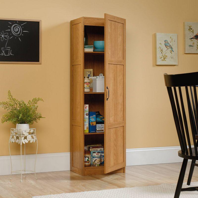 Pantry Storage Cabinet Highland Oak - Sauder: Traditional Style, 3 Adjustable Shelves, Particle Board Construction