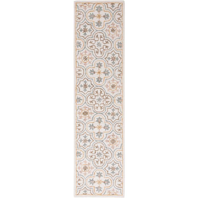 Micro-Loop MLP381 Hand Tufted Indoor Runner Rug - Ivory/Grey - 2'3"x9' - Safavieh