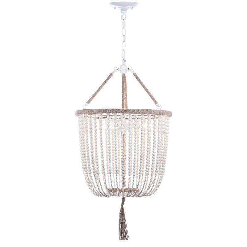 Angie Beads Pendant Lamp - LIT4476 - Cream - Safavieh