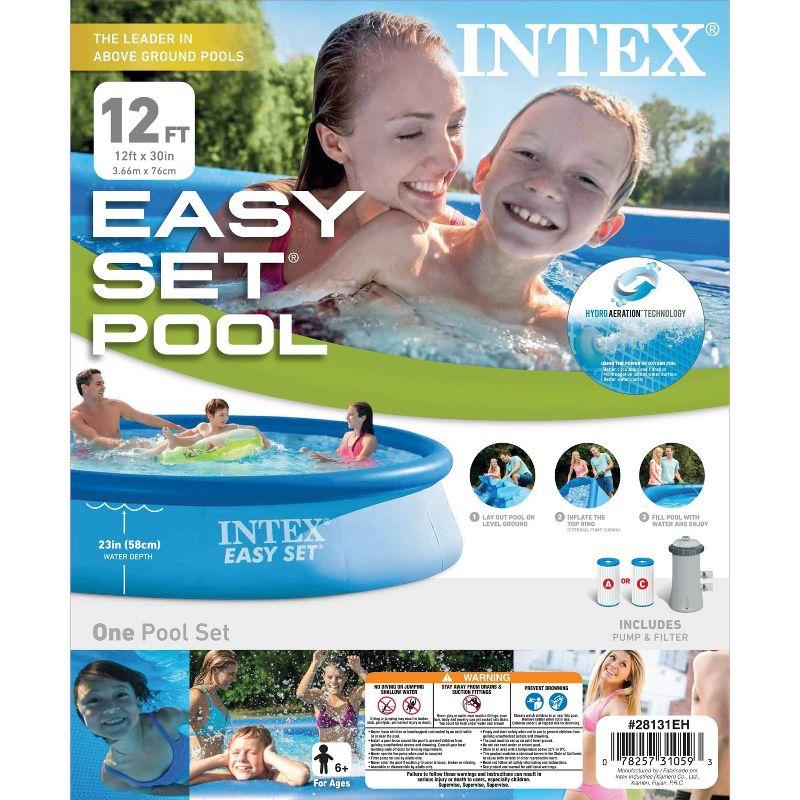 Intex Intex 12ft x 30in Easy Set Above Ground Swimming Pool and Filter Cartridge Pump
