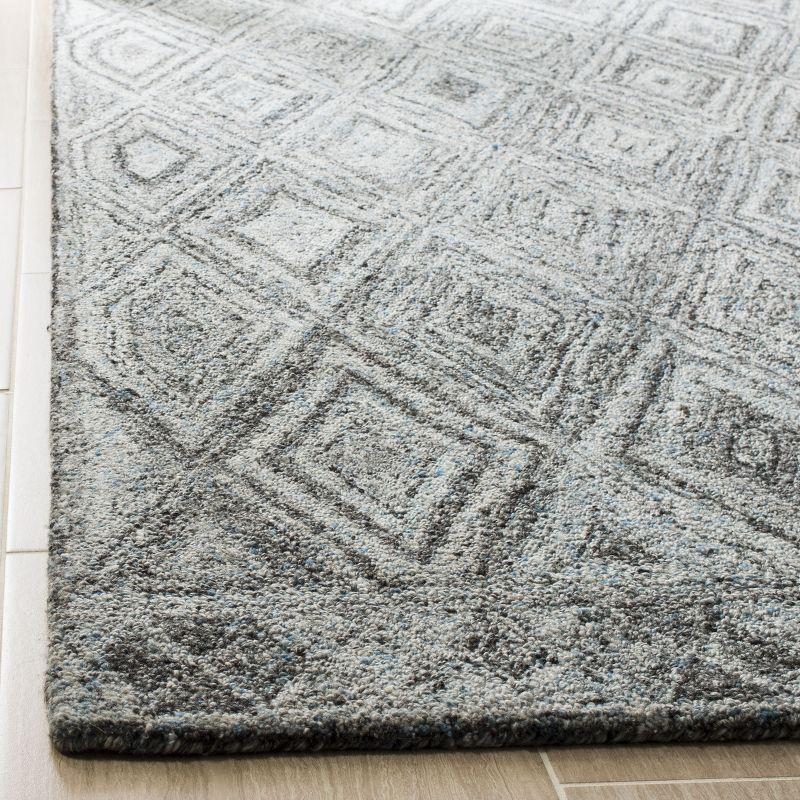 Abstract ABT618 Handmade Indoor Area Rug - Blue/Black - 8'x10' - Safavieh