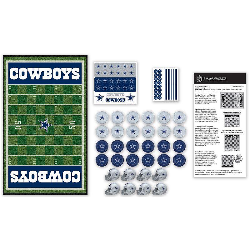 MasterPieces Officially licensed NFL Dallas Cowboys Checkers Board Game for Families and Kids ages 6 and Up