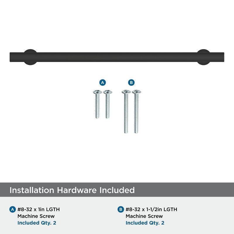 Amerock Everett 10-1/16 inch (256mm) Center-to-Center Matte Black Cabinet Pull