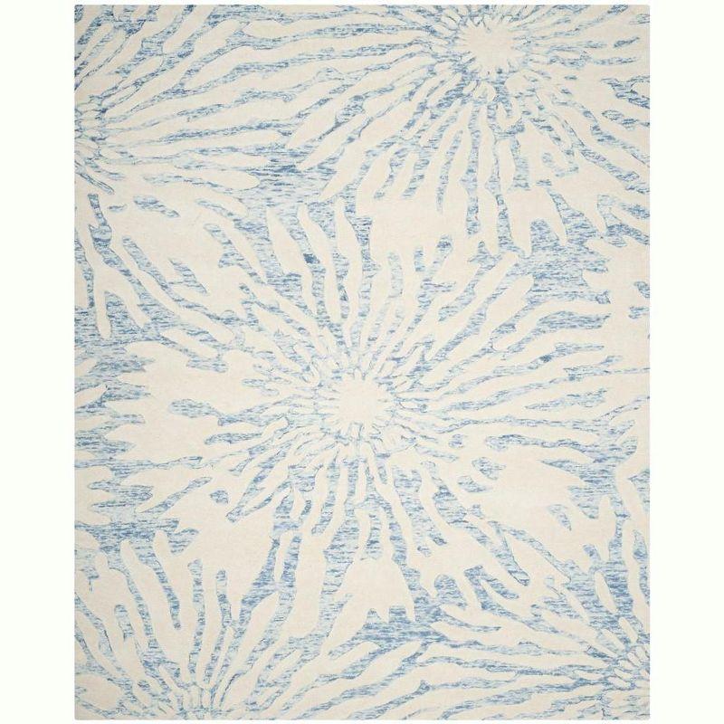 Bella BEL129 Hand Tufted Area Rug - Dark Blue/Ivory - 8'x10' - Safavieh.