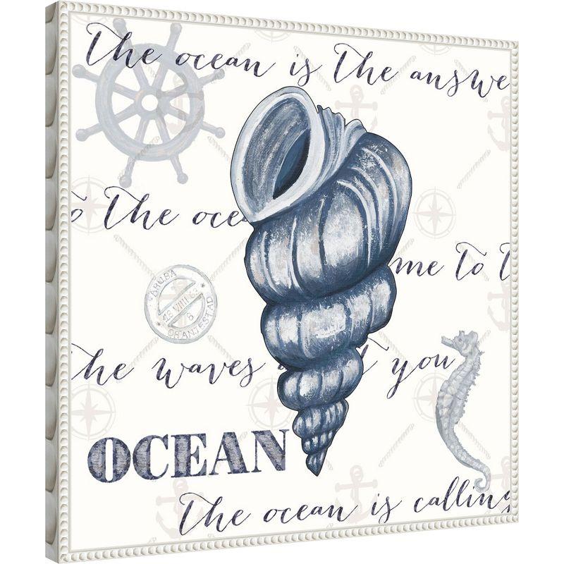 Amanti Art Indigo Ocean Treasures I by Gina Ritter Framed Canvas Wall Art