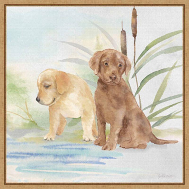 Amanti Art Woodland Dogs II by Cynthia Coulter Framed Wall Art Print