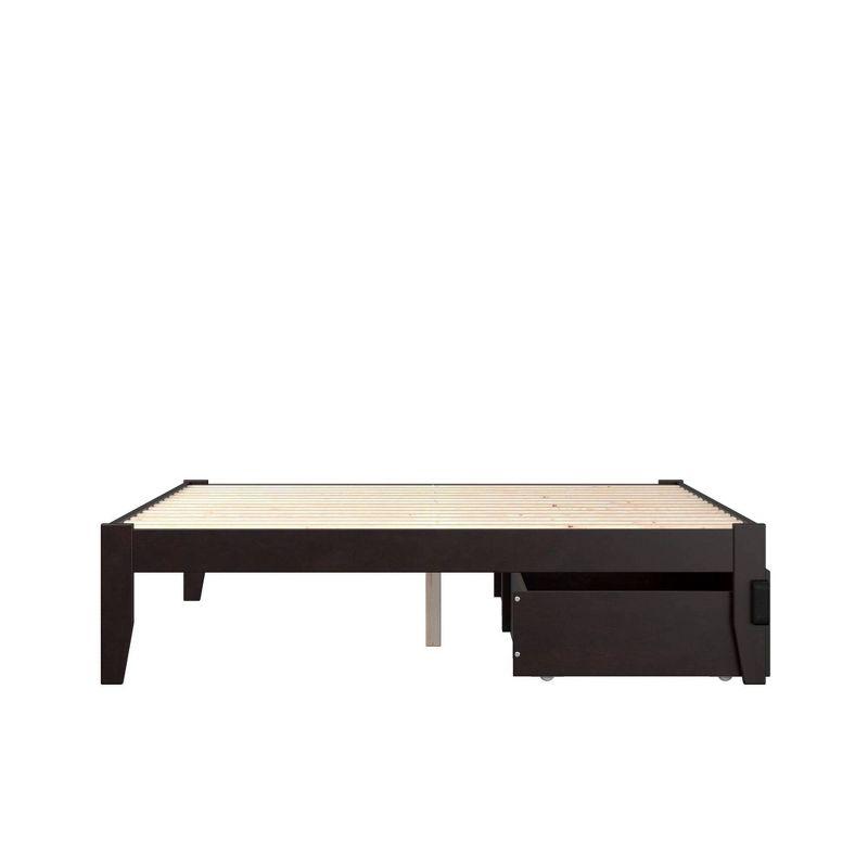 Queen Colorado Bed with 2 Drawers Espresso - AFI