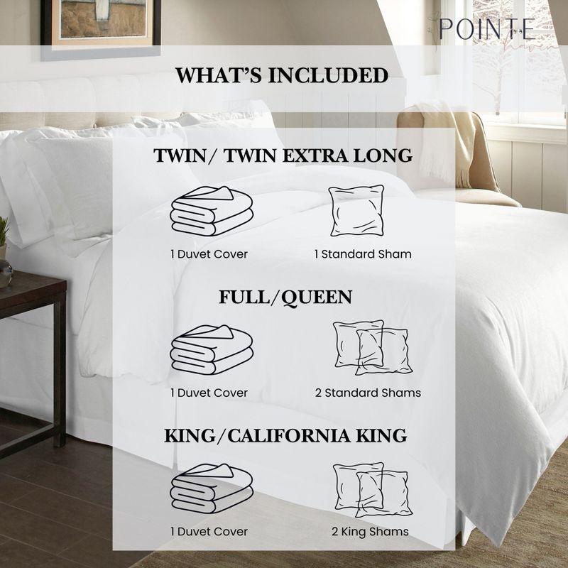 Pointehaven 175 GSM Fairisle 100% Cotton Superior Weight Flannel 3 pc Duvet Set, King/California King