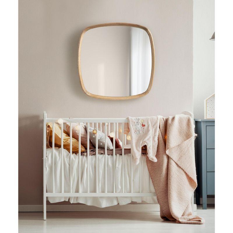 Kate and Laurel Prema Framed Wall Mirror, 26x26, Natural