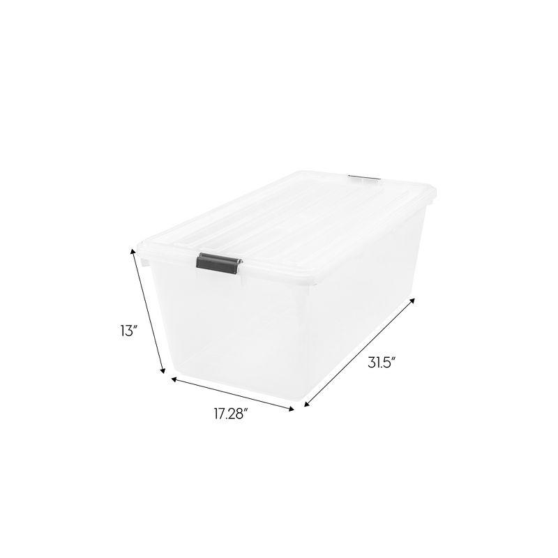 IRIS USA 45/68/91/144qt Plastic Storage Bins with Lids