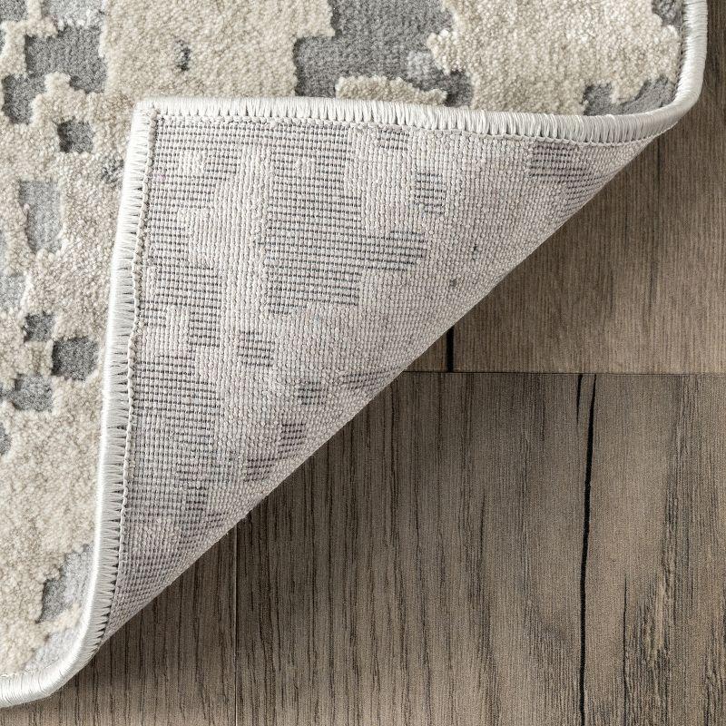 Nuloom Chastin Abstract 6 Square Indoor Area Rug for Living Room Bedroom Dining Room Kitchen, Beige/Grey
