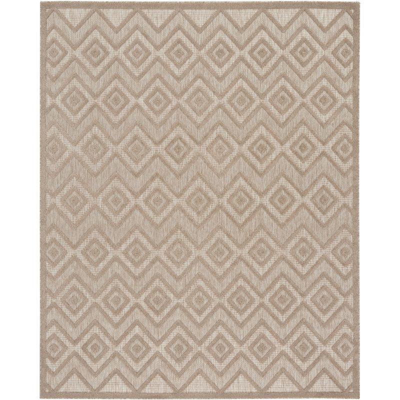 Nourison Versatile 9' x 12' Natural Beige Modern Indoor/Outdoor Rug