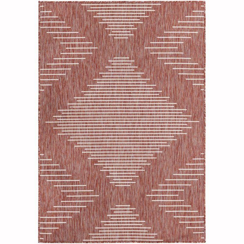 Unique Loom Outdoor Modern Tambor Lines Woven Area Rug