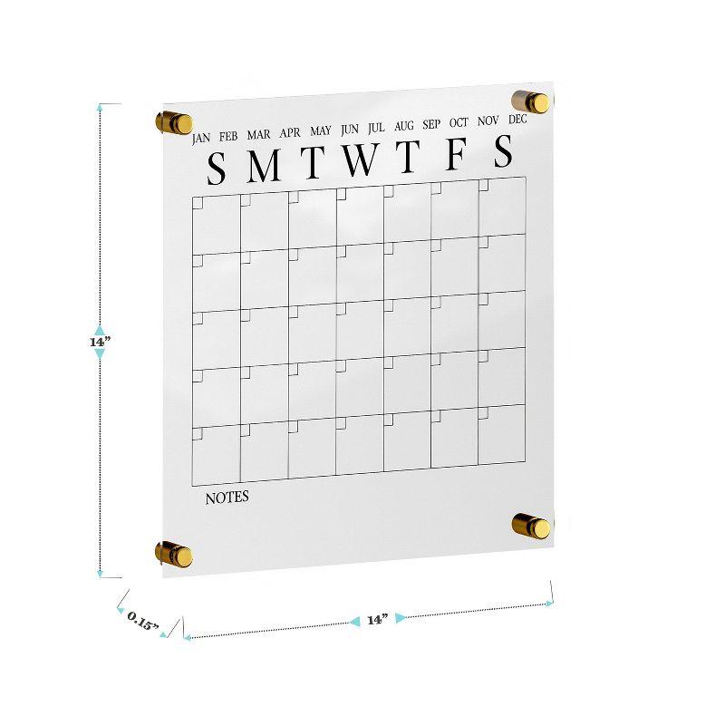 Thomas Martha Stewart Acrylic Wall Calendar with Dry Erase Marker and Mounting Hardware