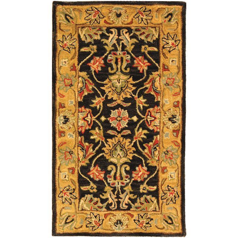 Heritage HG343 Handmade Accent Rug - 2'3"x4' - Charcoal/Gold - Safavieh