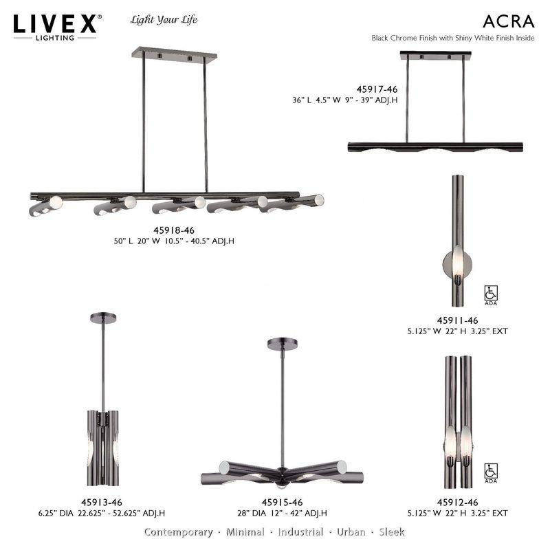 Livex Lighting Acra 3 - Light Chandelier in  Black Chrome