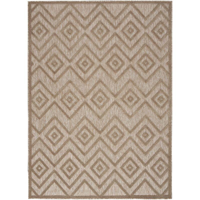 Nourison Versatile Solid Diamond Indoor Outdoor Flatweave Area Rug