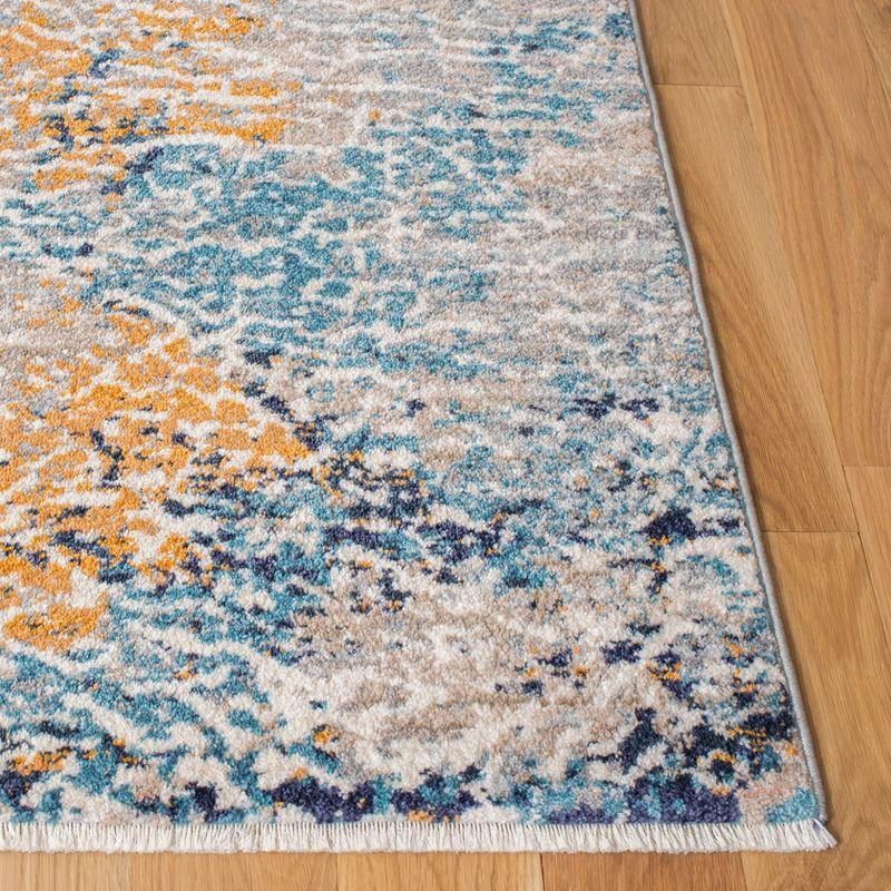 Madison Abstract 8' x 10' Hand-knotted Grey Synthetic Area Rug