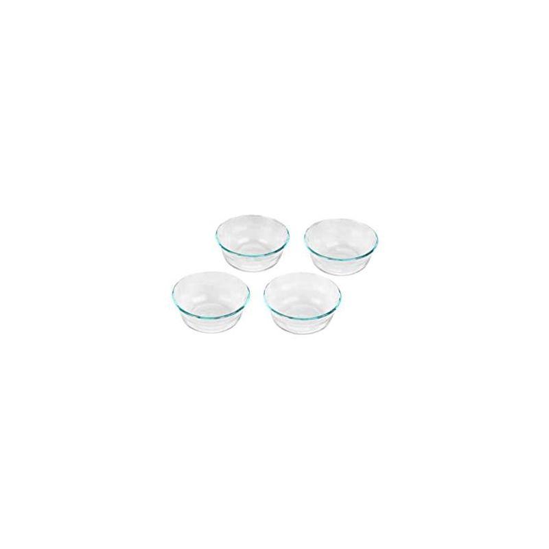 Pyrex 10-Ounce Clear Glass Custard Cups, Set of 4