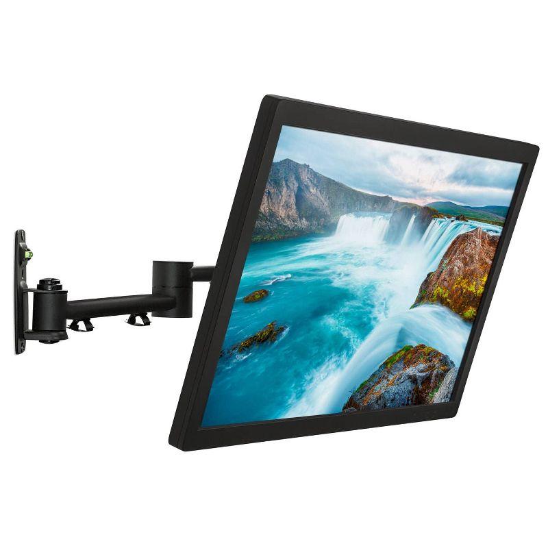 Mount-It! TV Wall Mount Bracket, Quick Release, Full Motion Swing Out Tilt Swivel, Articulating Arm Fits 13" to 42" Flat Screens and Monitors, Black