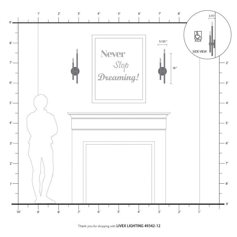 Livex Lighting Denmark 2 - Light Wall Light in  Satin Brass