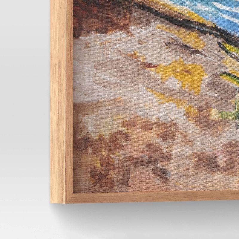 30" x 24" Village Waterfront by Boscoe Holder Framed Canvas board - Threshold™: Modern Style, Pine Frame, Nature Scene