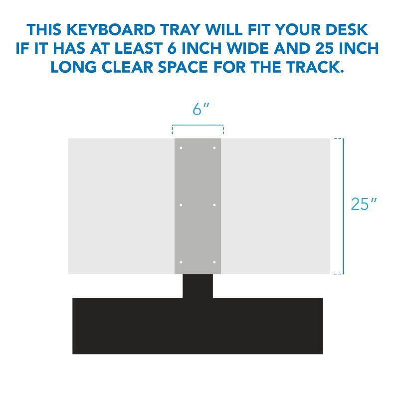 Mount-It! Sit Stand Keyboard Tray, Height Adjustable Under Desk Keyboard and Mouse Drawer With Ergonomic Wrist Rest Pad