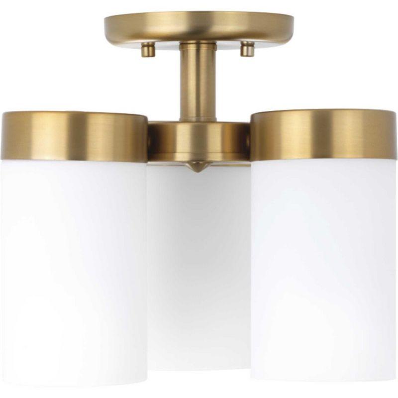 Preston 3 Light Glass Semi Flush Mount