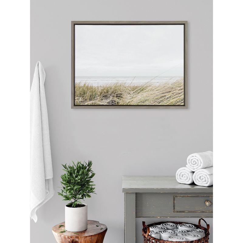 18" x 24" Sylvie East Beach Framed Canvas by Amy Peterson Art Studio Gray - Kate & Laurel All Things Decor: Coastal Style Wall Decor