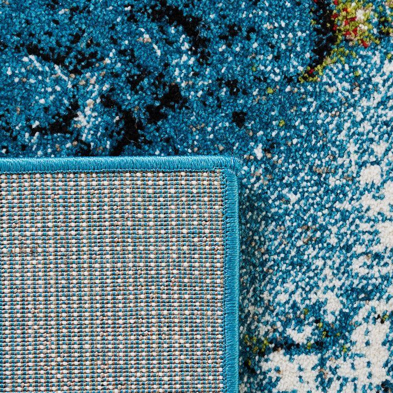 Glacier GLA125 Power Loomed Indoor Area Rug - Blue/Gold - 5'3"x7'6" - Safavieh