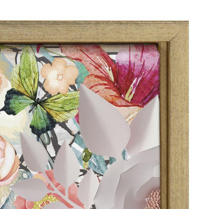Kate and Laurel Sylvie Natural Woman Framed Canvas by Nikki Chu, 18x24, Bright Gold