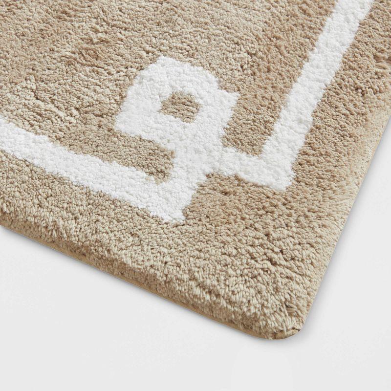 Geometric Cotton Tufted Bath Rug