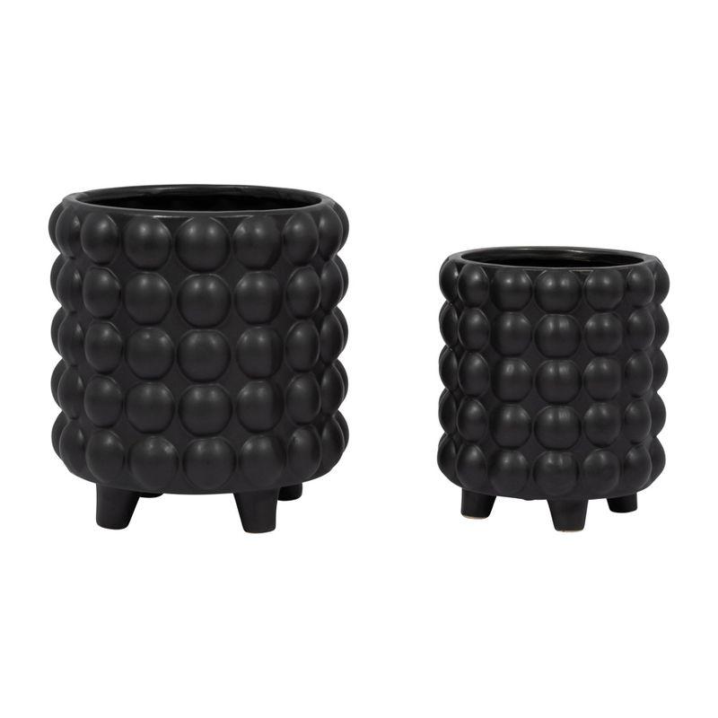 Joss & Main Ceramic Footed Planter Set of 2 Indoor and Outdoor & Reviews | Joss & Main