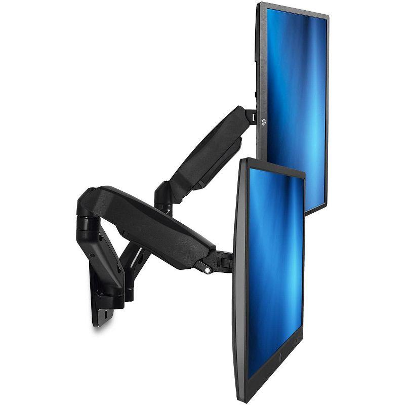 Mount-It! Full Motion Dual Arm Monitor Wall Mount, Works with Monitors from 13" to 27" Weighing Up to 14.3 lbs.