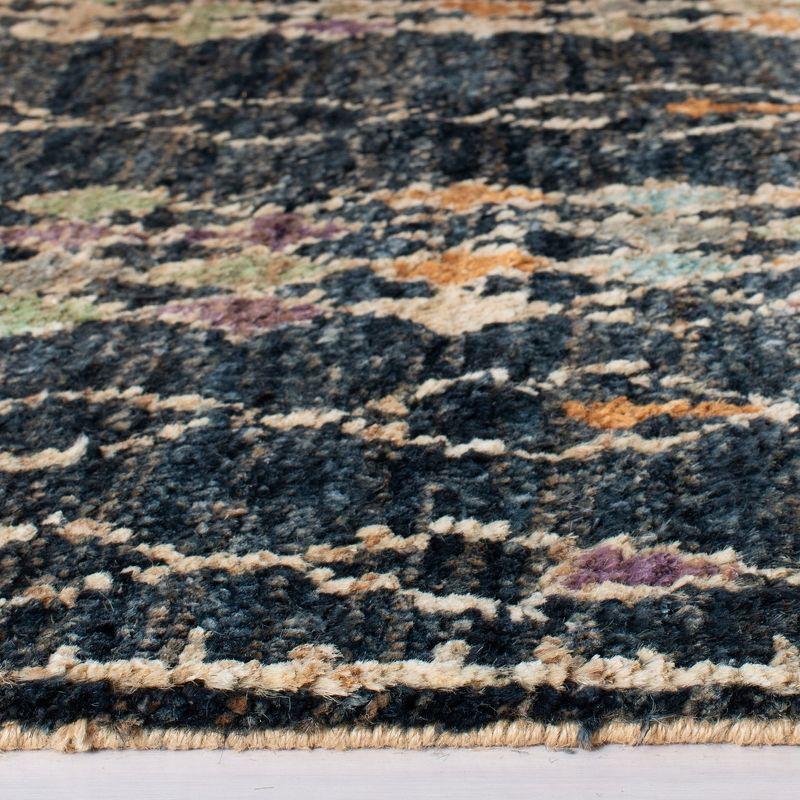 Bohemian BOH664 Hand Knotted Area Rug Black / Beige 5' X 8' - Safavieh.