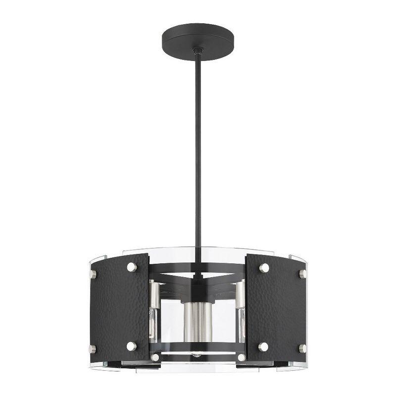 Livex Lighting Barcelona 6 - Light Pendant in  Black/Brushed Nickel