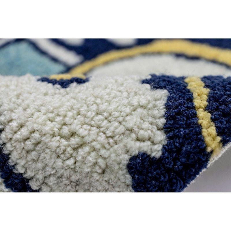 Liora Manne Ravella Floral Tile Indoor/Outdoor Rug Navy 3'6" x 5'6"